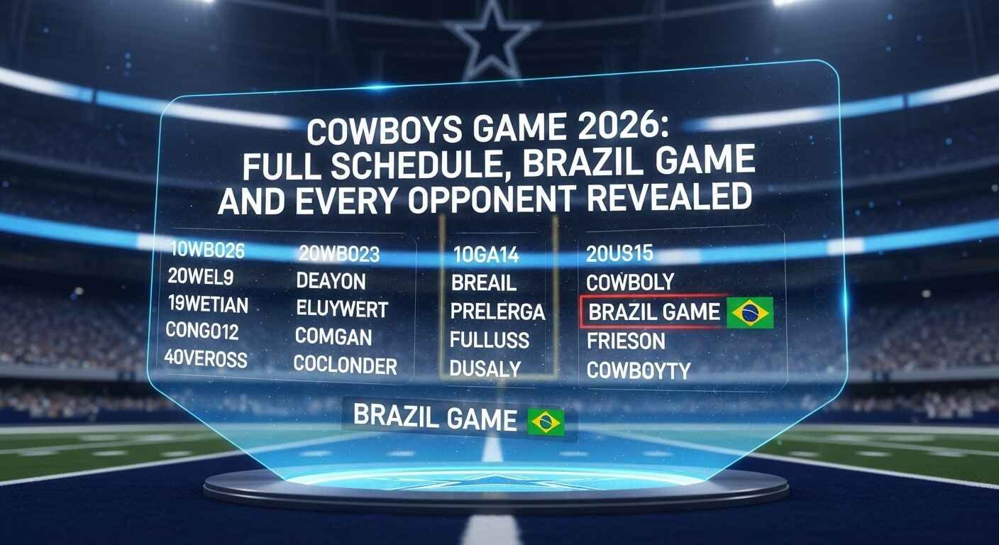 Cowboys 2026 Schedule: Every Confirmed Opponent