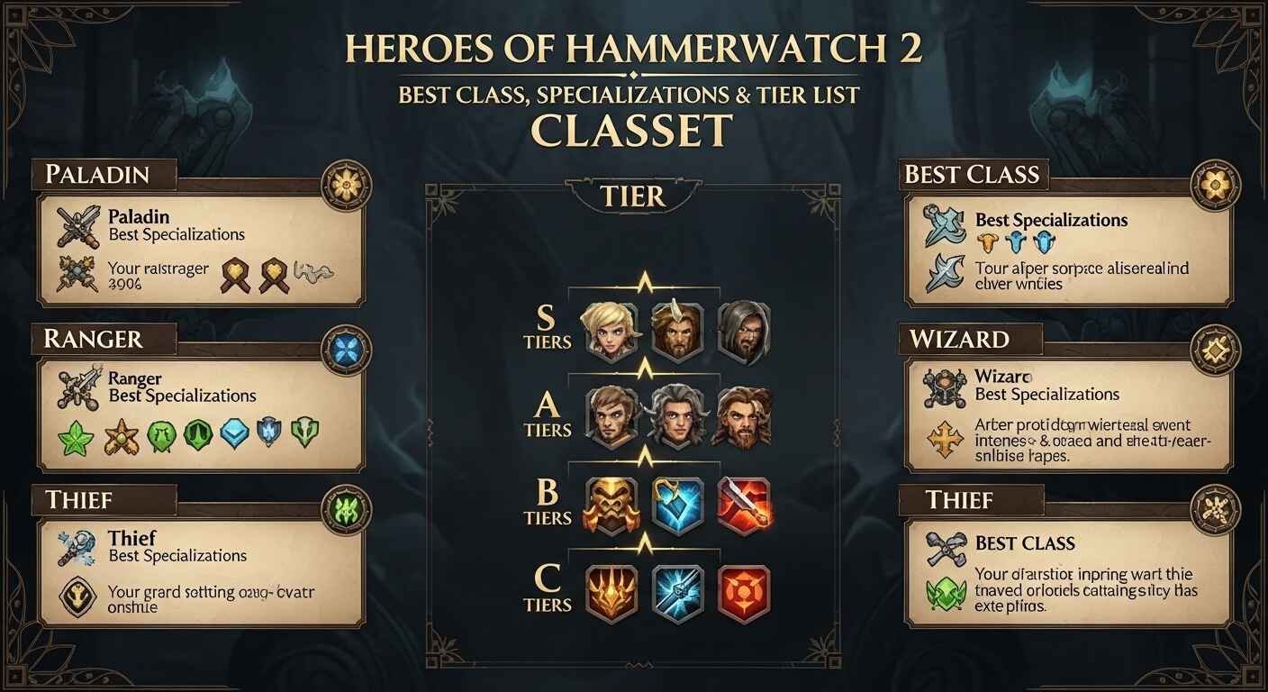 Heroes of Hammerwatch 2 Classes and Subclasses