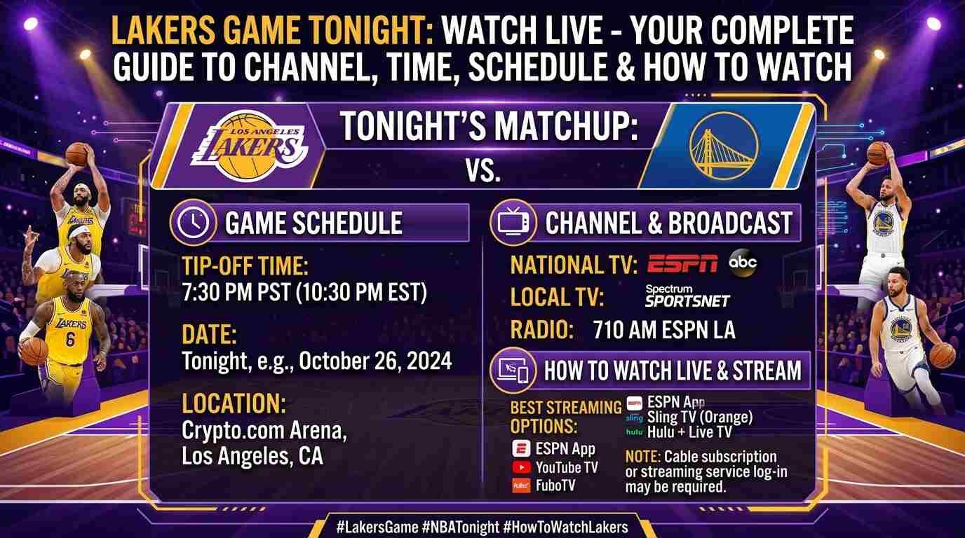 📺 What Channel Is the Lakers Game On Tonight?